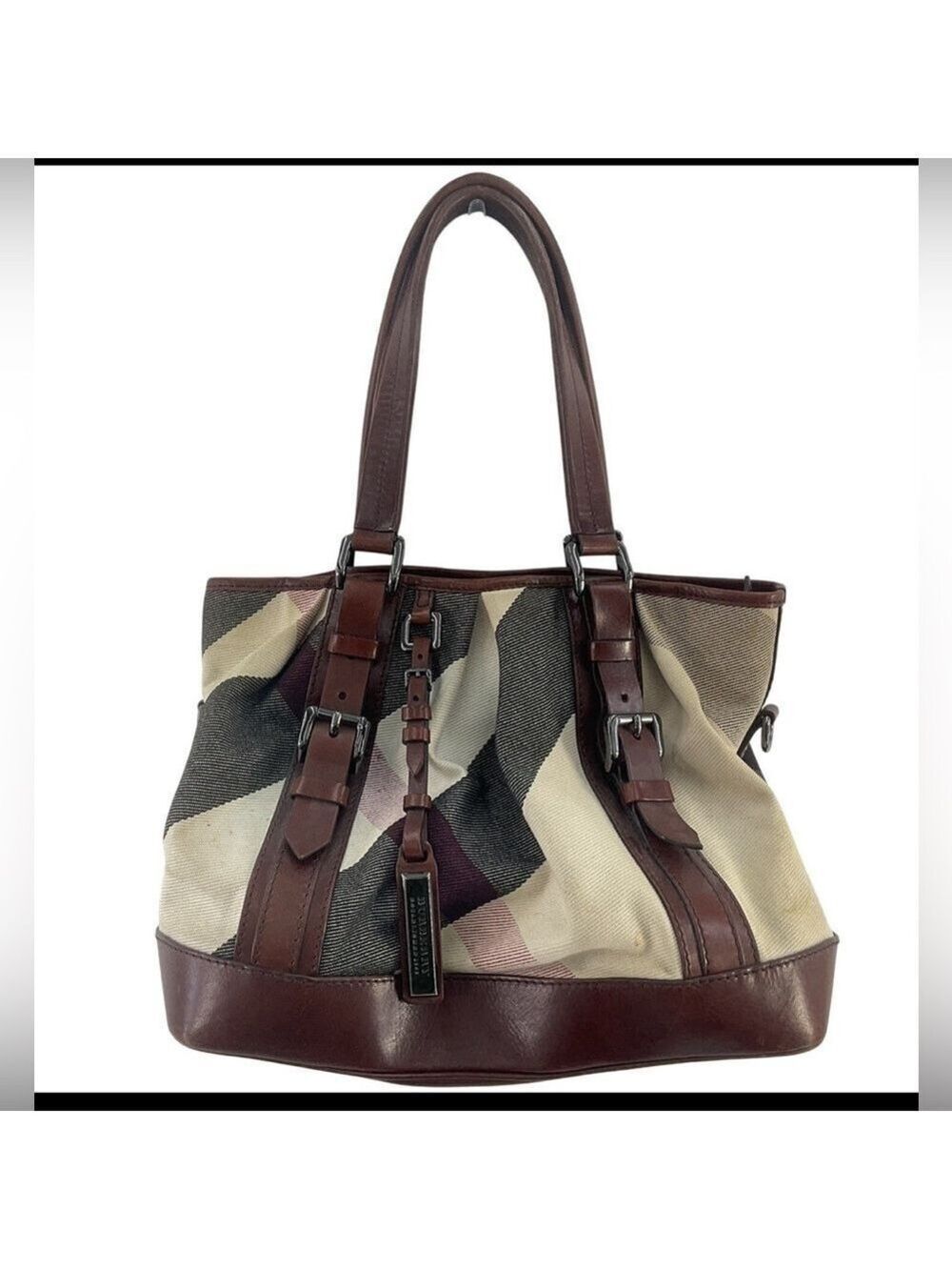 Burberry Lowry Convertible Mega Check Canvas